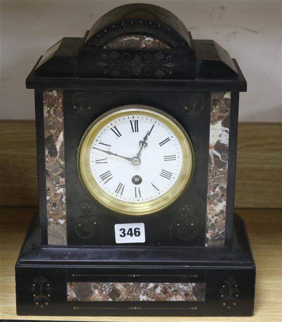 A French slate mantel clock